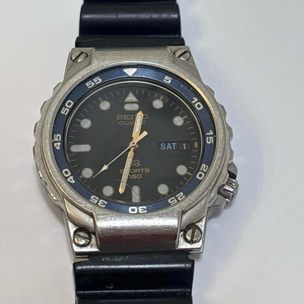 Vintage Seiko SQ Sports 150 5H23-637H Men's Quartz Diver Watch